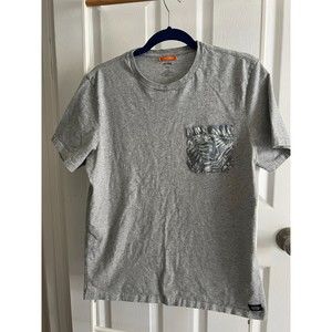 Jack Spade Print Pocket T-shirt Heather Gray Men's Size M